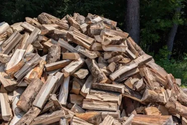 Huntsville firewood delivery stack by KSC